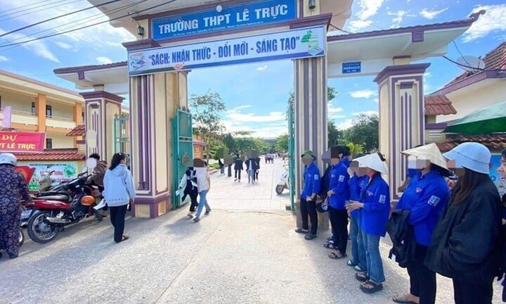Điểm thi Trường THPT Lê Trực nơi xảy ra tiêu cực. (Ảnh: CTV)