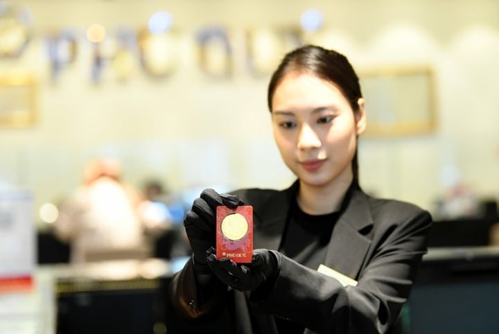 Giá vàng trong nước tăng mạnh. (Ảnh: Minh Đức).