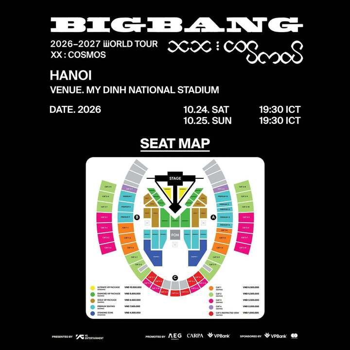 Người hâm mộ “nín thở” chờ đợi ngày mở bán vé xem BIGBANG World Tour tại Hà Nội.