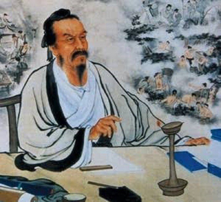 Hình vẽ nhà văn Thi Nại Am.