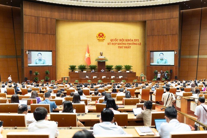 Quang cảnh phiên họp sáng 20/8. (Ảnh: Media Quốc hội)