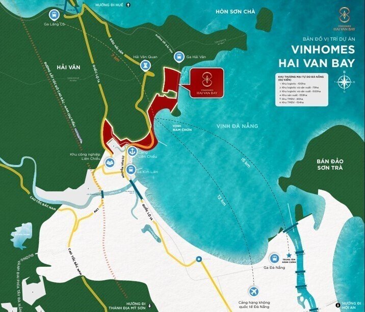 Vinhomes Hải Vân Bay nằm tại cửa ngõ Tây Bắc Đà Nẵng, kết nối trung tâm thành phố và hành lang du lịch, di sản miền Trung.