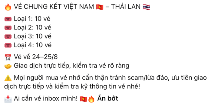 Vé được gom bán với số lượng lớn.