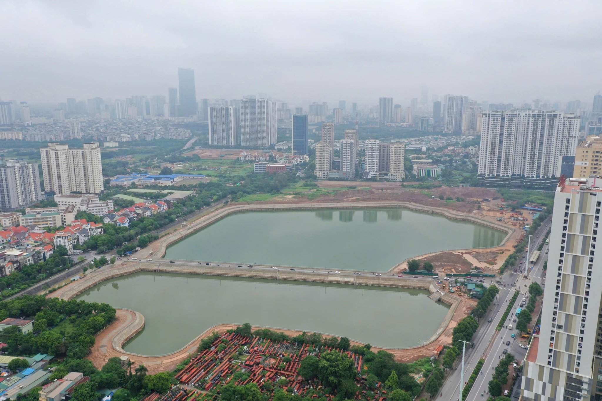 Dự án hồ điều hoà Đồng Bông. Ảnh: Phạm Hùng