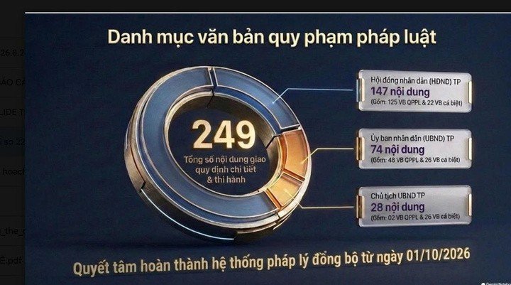 Danh mục văn bản quy phạm pháp luật TP.HCM phấn đấu hoàn thành đồng bộ khi Luật Phát triển đô thị có hiệu lực.