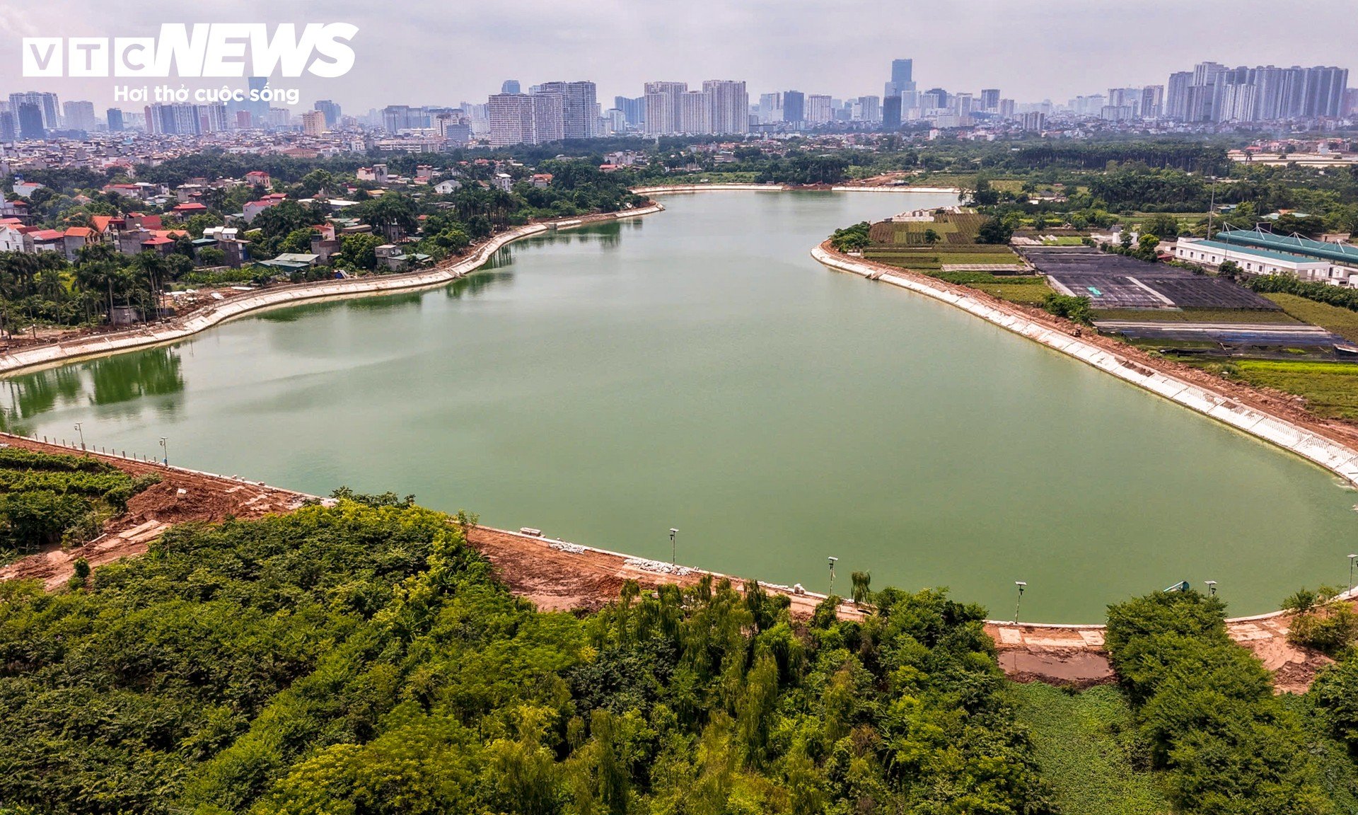 Loạt hồ điều hòa mới ở Hà Nội phát huy hiệu quả sau mưa lớn - 1
