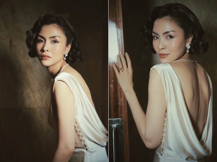Nhan sắc của Tăng Thanh Hà ở tuổi 40.
