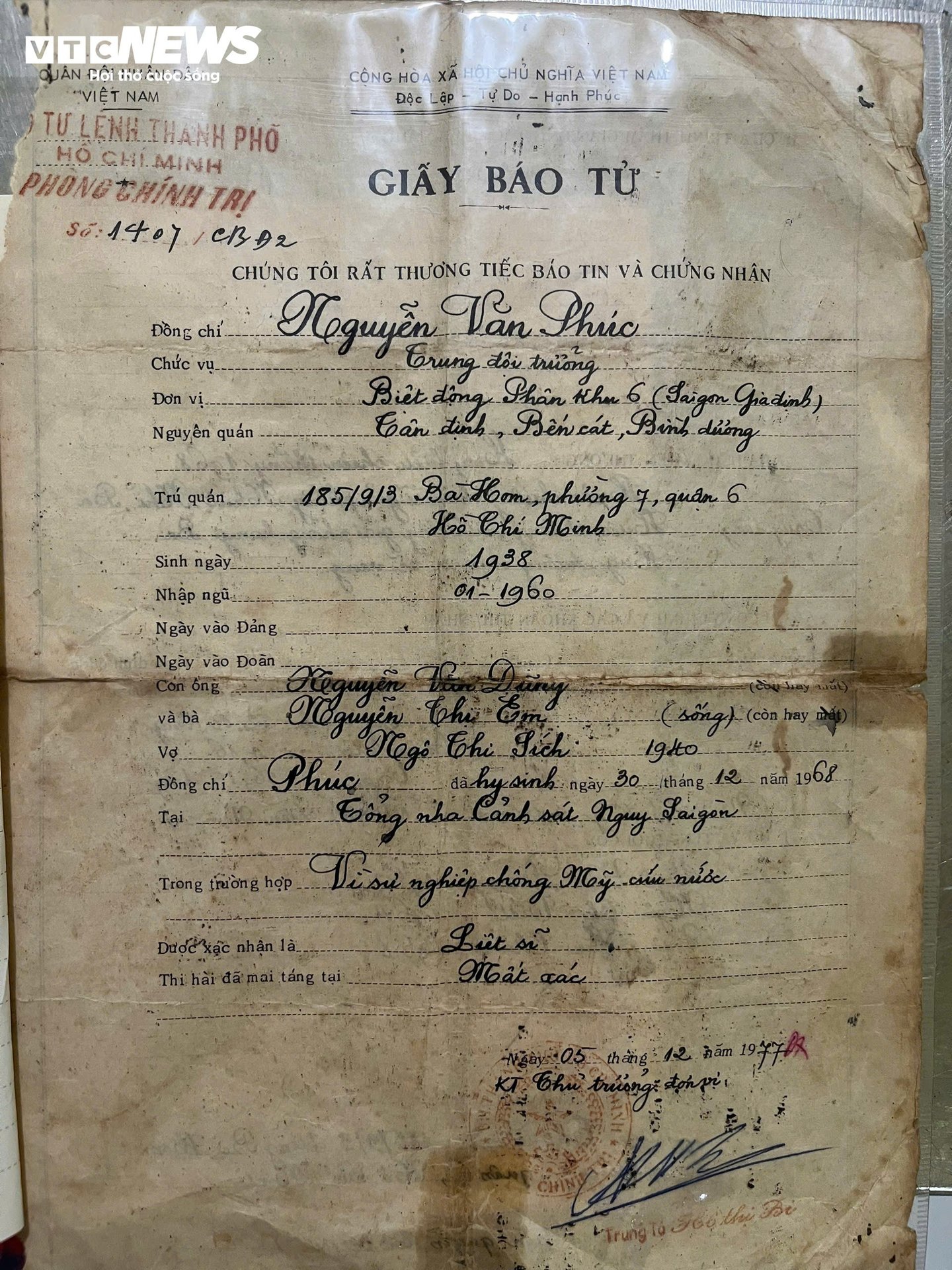 Gần 60 năm đi tìm người cha biệt động mãi không trở về từ Xuân Mậu Thân 1968 - 5