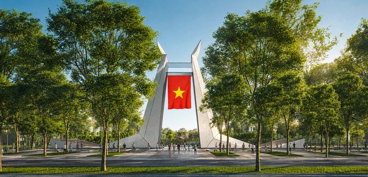 Phối cảnh dự kiến công trình biểu tượng Khải Hoàn Môn.