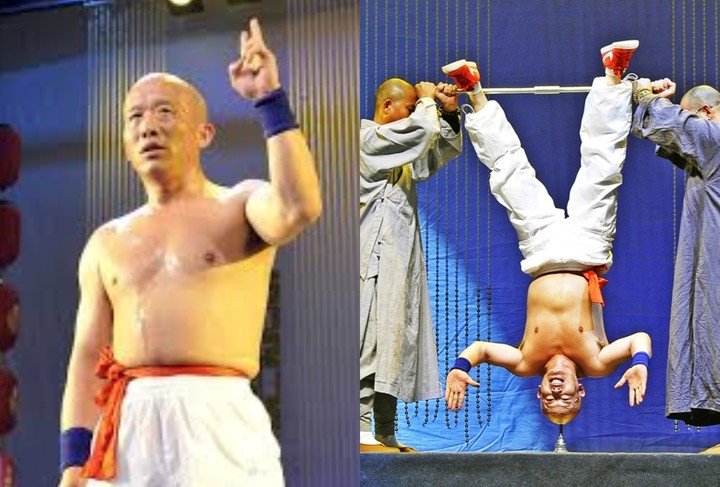 Lý Hâm biểu diễn tiết mục “trồng cây chuối” trên vật nhọn