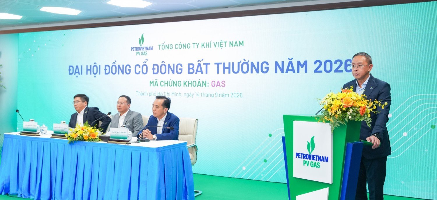 Thành viên HĐTV PETROVIETNAM Trần Bình Minh phát biểu tại Đại hội.