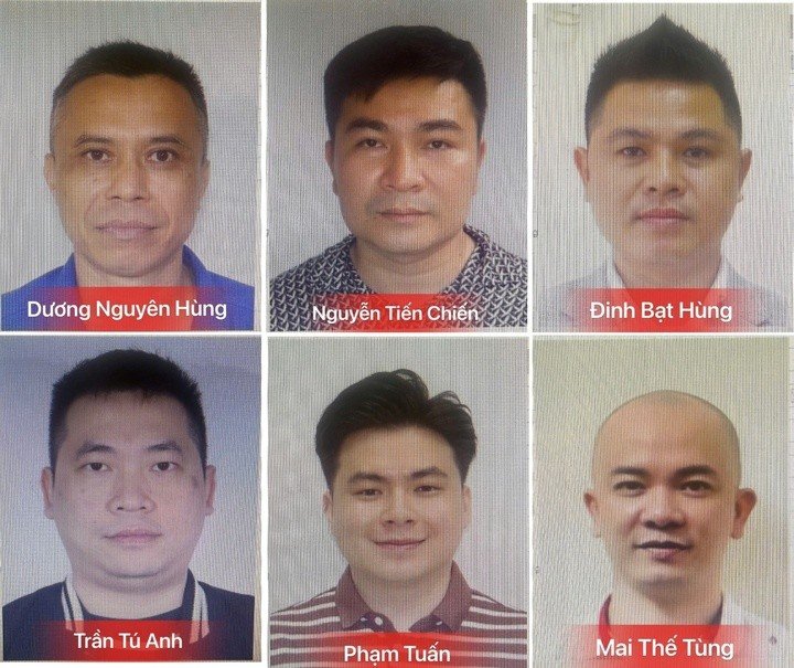 Các đối tượng trong vụ án.