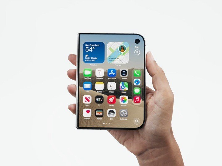 iPhone Duo thay thế Face ID bằng Touch ID. (Ảnh: Apple)