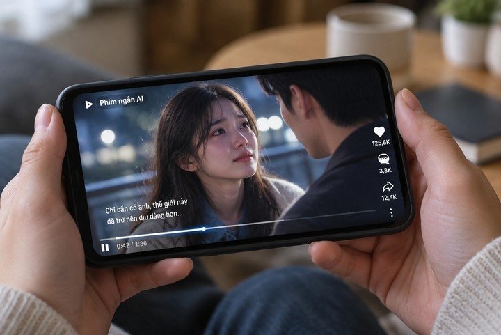 Nhiều người xem phim ngắn AI hàng giờ mỗi tối, khó dứt khỏi màn hình. (Ảnh minh hoạ)