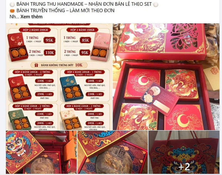 Bánh trung thu handmade bán tràn lan trên