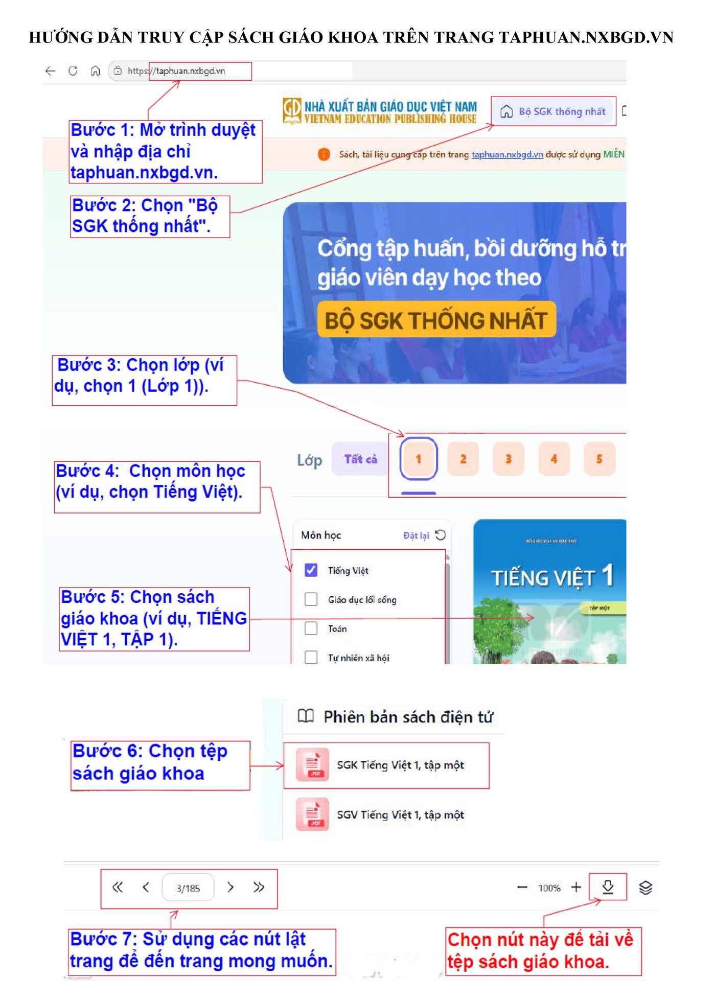 NXB Giáo dục Việt Nam hướng dẫn truy cập sách giáo khoa điện tử - 1