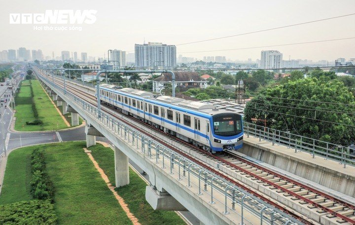 Tuyến Metro số 1 (Bến Thành - Suối Tiên) vận hành chính thức từ tháng 12/2024. (Ảnh: Thy Huệ)