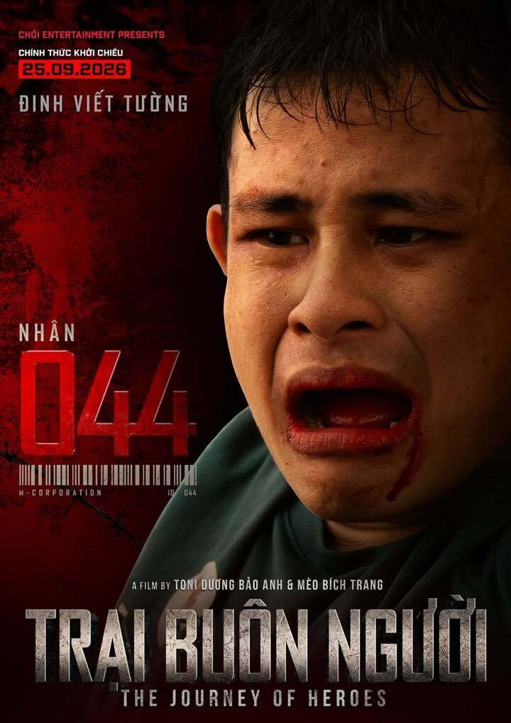 Đinh Viết Tường đóng phim “Trại buôn người”.