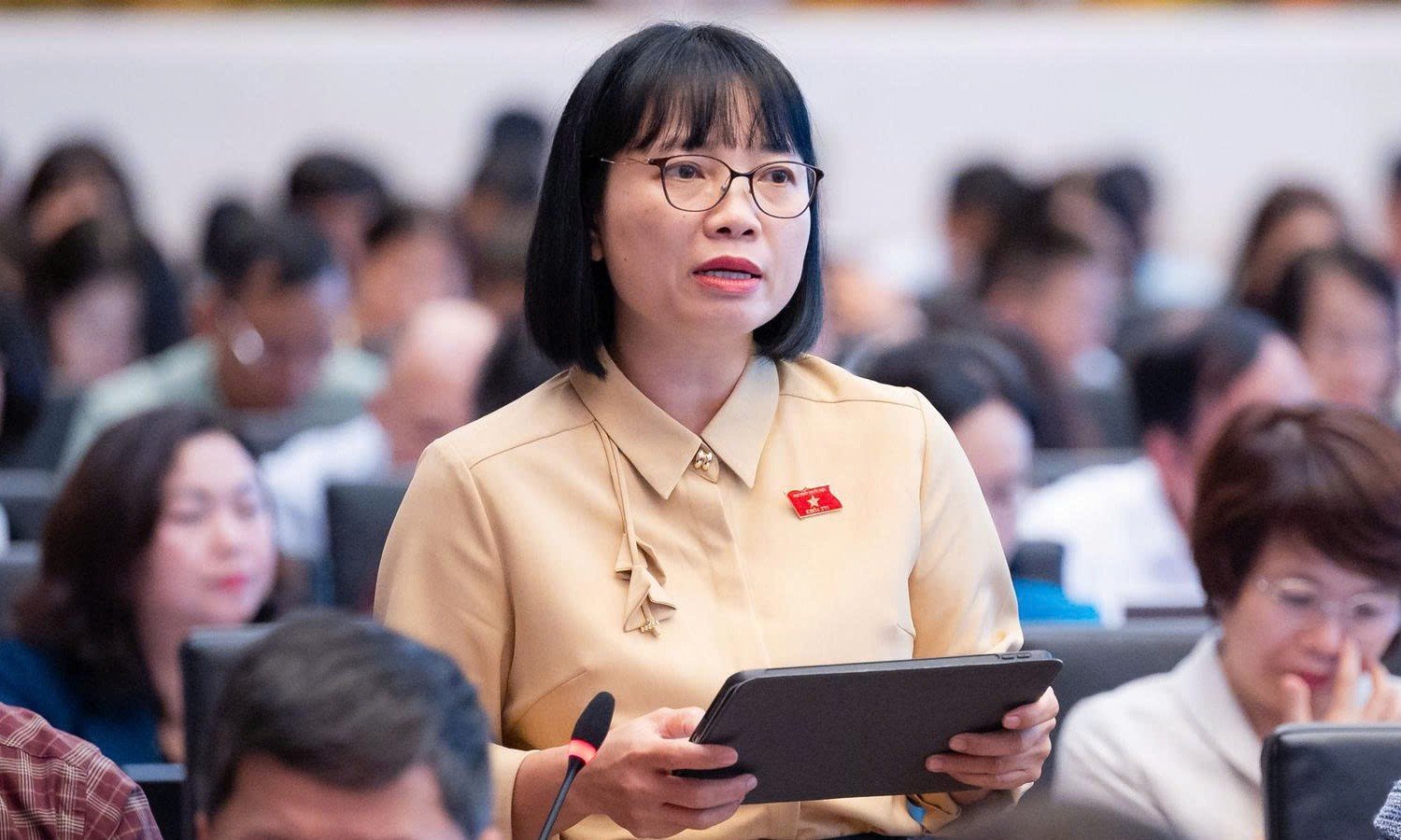 Đại biểu Nguyễn Thị Việt Nga. (Ảnh: Media Quốc hội)