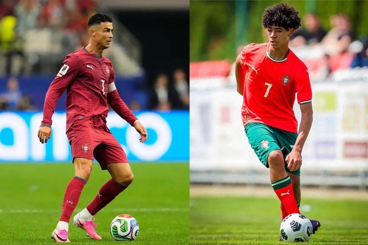 Sự thất vọng của Ronaldo gia tăng sau khi con trai cả Cristiano Ronaldo Jr. không có tên trong danh sách triệu tập mới nhất của đội U16 Bồ Đào Nha. (Ảnh: Marca)