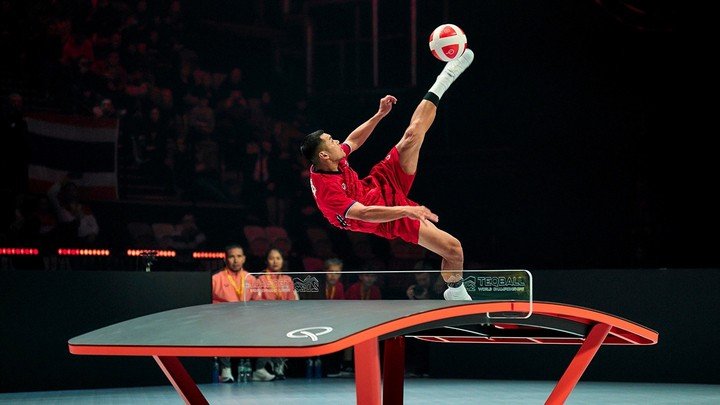 Thái Lan giành trọn 3 huy chương vàng môn teqball tại ASIAD 2026. (Ảnh: Thairath)