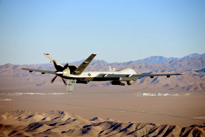 MQ-9 Reaper đang thực hiện nhiệm vụ huấn luyện. (Ảnh: Không quân Mỹ)