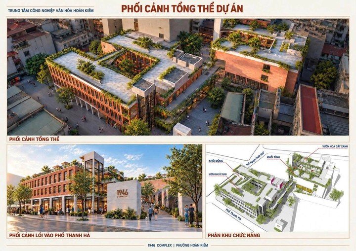 Phối cảnh tổng thể dự án. (Ảnh: UBND phường Hoàn Kiếm)