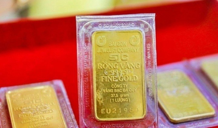 Vàng miếng SJC. (Ảnh minh họa)
