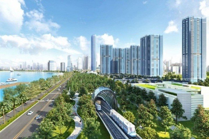Các đại đô thị đang hút dòng tiền. (Ảnh: Vingroup).
