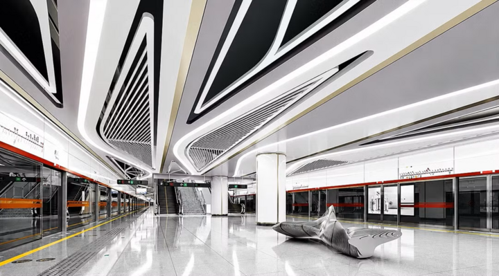 Phối cảnh ga ngầm Tao Đàn của Metro số 2 đoạn Bến Thành - Tham Lương, trong tương lai, ga này cũng là ga kết nối tuyến Thủ Dầu Một - Tao Đàn và tuyến số 3. (Ảnh: MAUR)