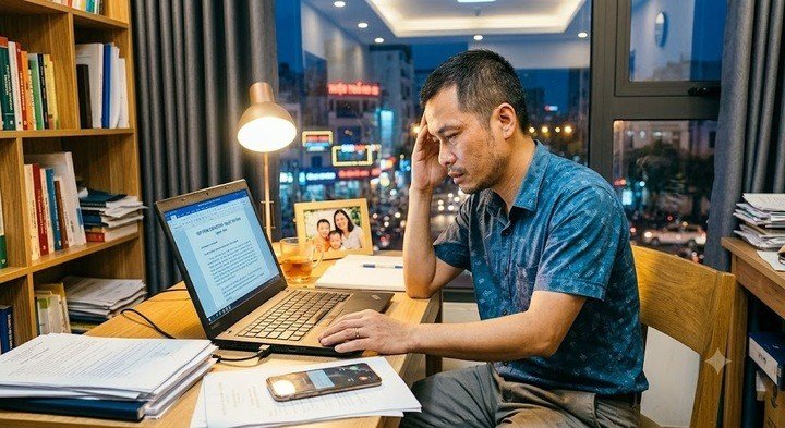 Ra sức làm việc kiếm tiền để nuôi gia đình nhưng bị gắn nhãn “chồng vô tâm” (Ảnh minh họa: AI)