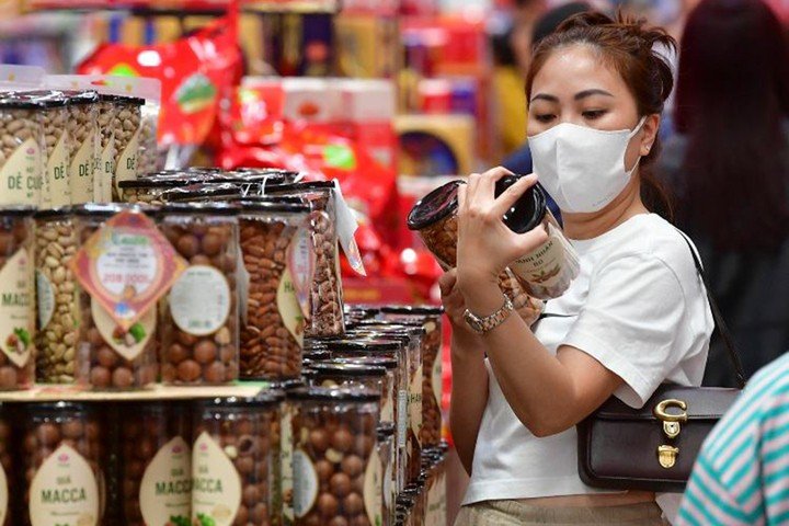 Cấp thiết dán nhãn thực phẩm mặt trước sản phẩm.