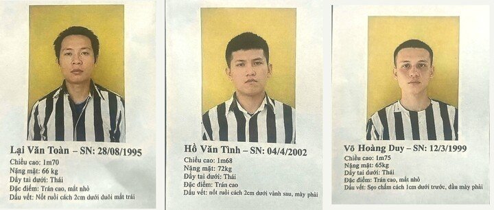 Lữ Văn Toàn, Hồ Văn Tình, Võ Hoàng Duy (từ trái qua phải).