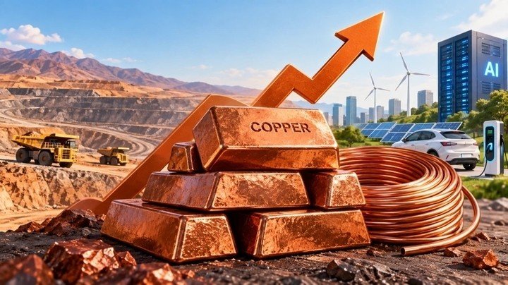 Giá đồng tăng vọt trong năm 2026. (Ảnh: Mint)