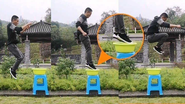 Trương Thành Cường biểu diễn tuyệt kỹ ”chuồn chuồn chấm nước“