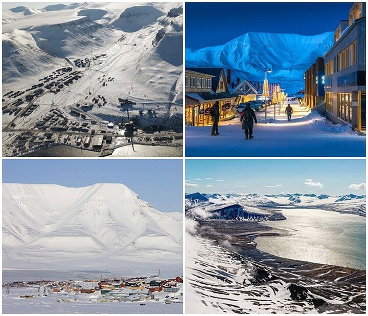Thị trấn Longyearbyen (quần đảo Svalbard, Na Uy) nằm cách Bắc Cực khoảng 1.300 km, nơi ban hành lệnh cấm chôn cất người quá cố suốt hơn 70 năm qua. (Ảnh: VietViet Tourism)
