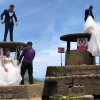 Uyên ương trèo lên di tích Đà Nẵng chụp ảnh cưới bất chấp biển cấm