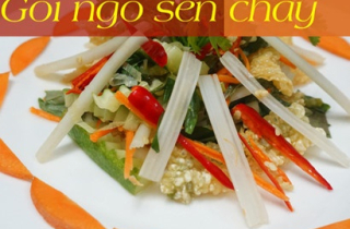 Gỏi ngó sen chay thanh đạm cho tháng Bảy Vu Lan