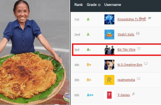 Sốt vì Bà Tân Vlog lọt vào top kênh YouTube đua sub nhanh nhất thế giới