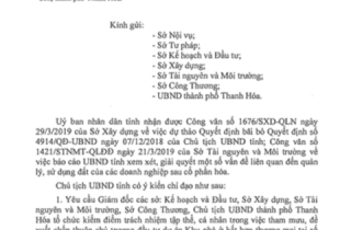 Thanh Hóa kiểm điểm loạt lãnh đạo tham mưu sai