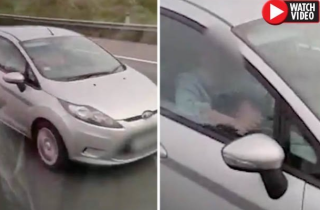 Cặp đôi gây phẫn nộ khi thản nhiên quan hệ giữa lúc đang lái xe với tốc độ 100km/h