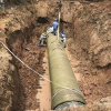 30 công nhân khắc phục sự cố đường ống nước sông Đà