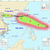 Bão số 5 suy yếu khi đổ bộ đất liền, siêu bão MANGKHUT mạnh cấp 17 hoành hành trên Biển Đông