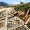Thanh Hóa: Cận cảnh hồ chứa nước Cửa Đạt bị sạt lở nghiêm trọng