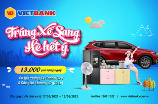 Gửi tiết kiệm tại Vietbank khách hàng có cơ hội trúng xế sang cực xịn