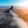 Ảnh đẹp trong tuần: Hoàng hôn trên núi đá Shiprock ở New Mexico