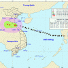 Bão số 10 đi sang khu vực Trung Lào và suy yếu thành áp thấp