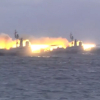 Tàu chiến Nga phóng loạt tên lửa trong tập trận