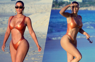 Kim Kardashian khoe thân hình đồng hồ cát