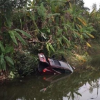 Ô tô rơi xuống ao ven Quốc lộ 18, hai vợ chồng ở Quảng Ninh thiệt mạng